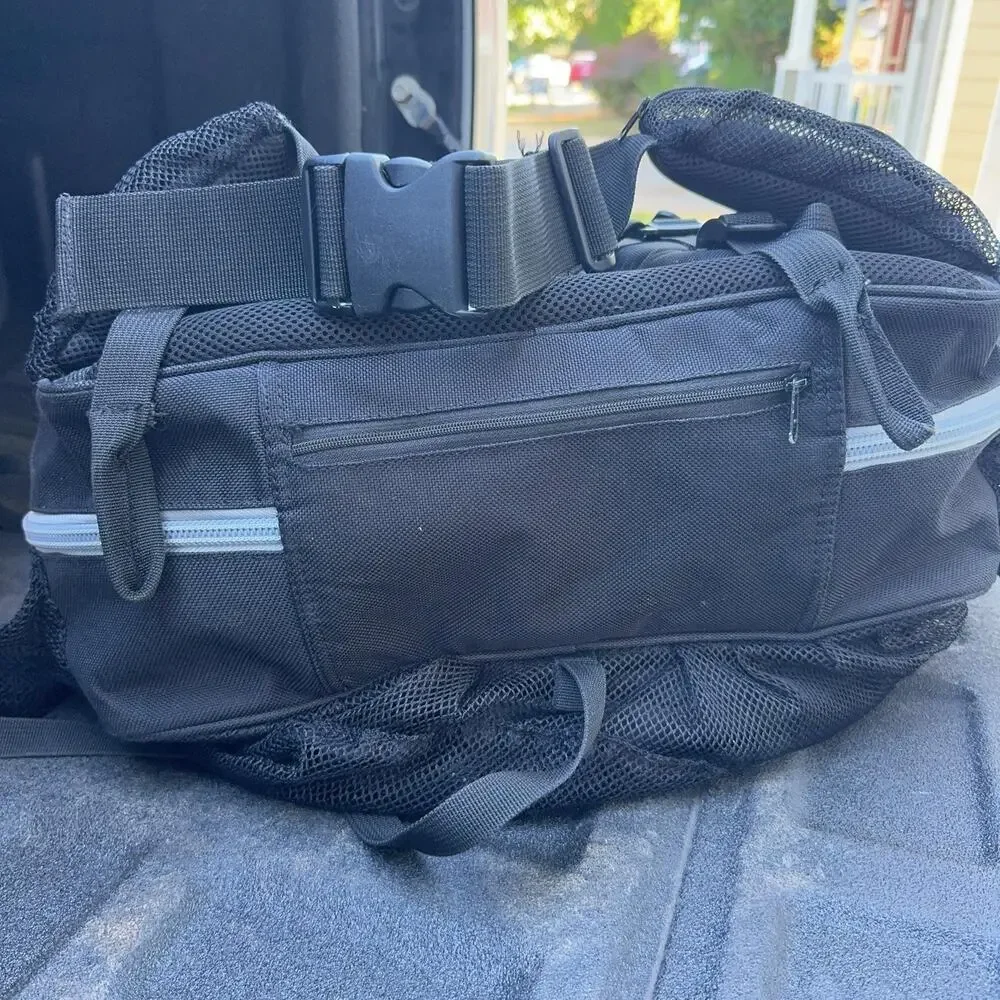 Triathlon Bag Black Zeus Backpack Soft Case Ventilated Waist Belt Rain Cover